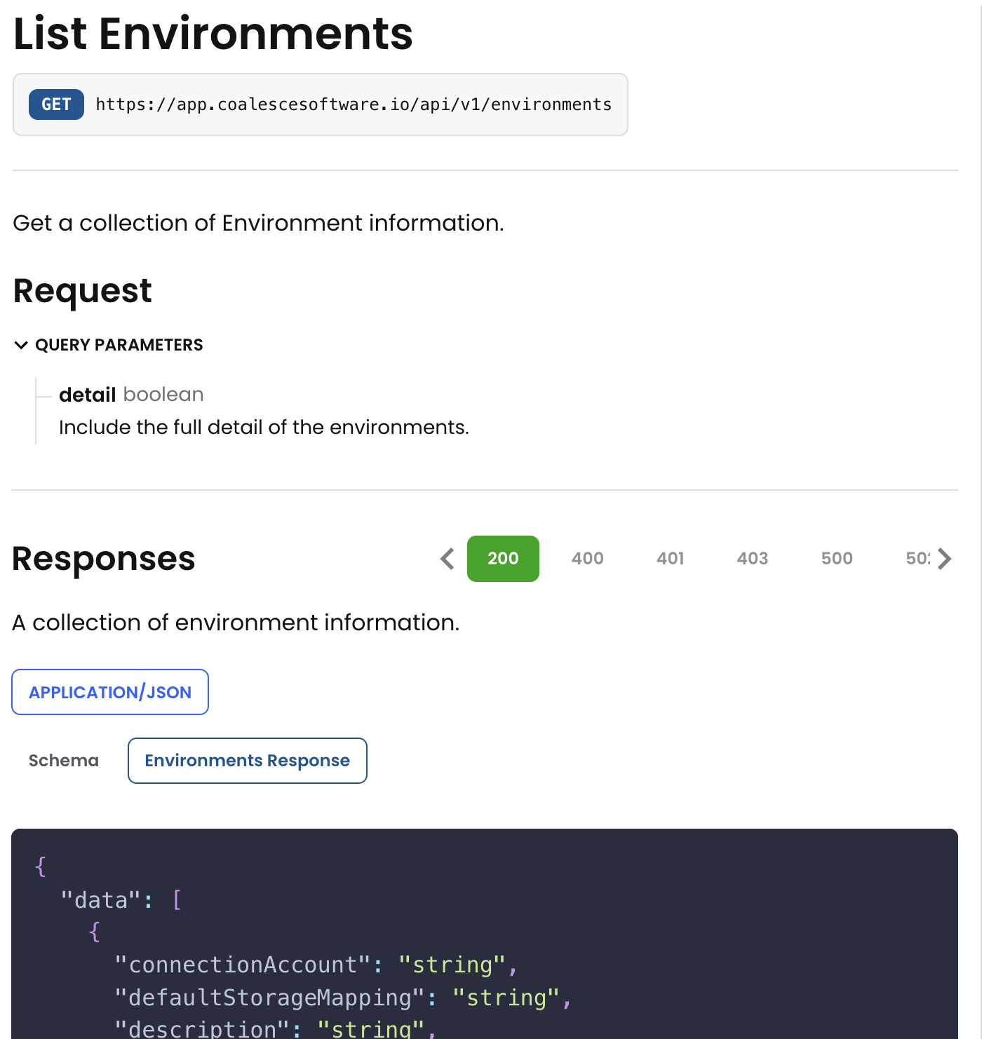 Coalesce API details