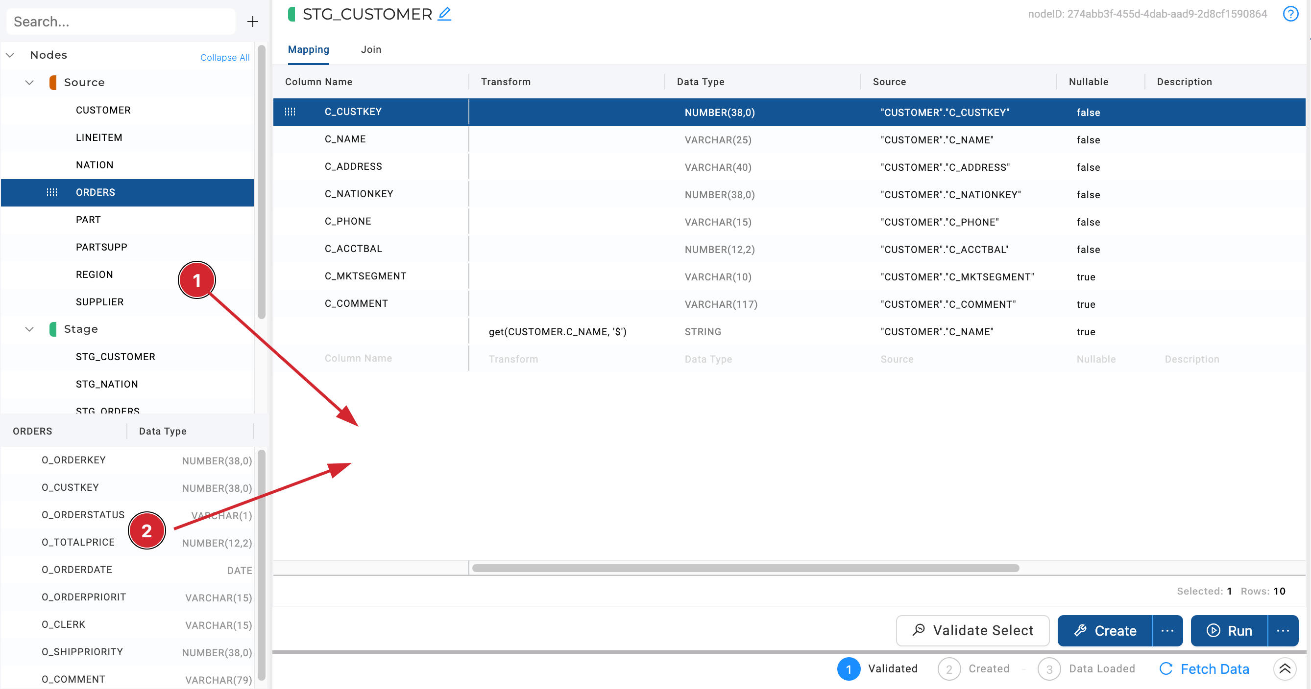 Drag and drop columns