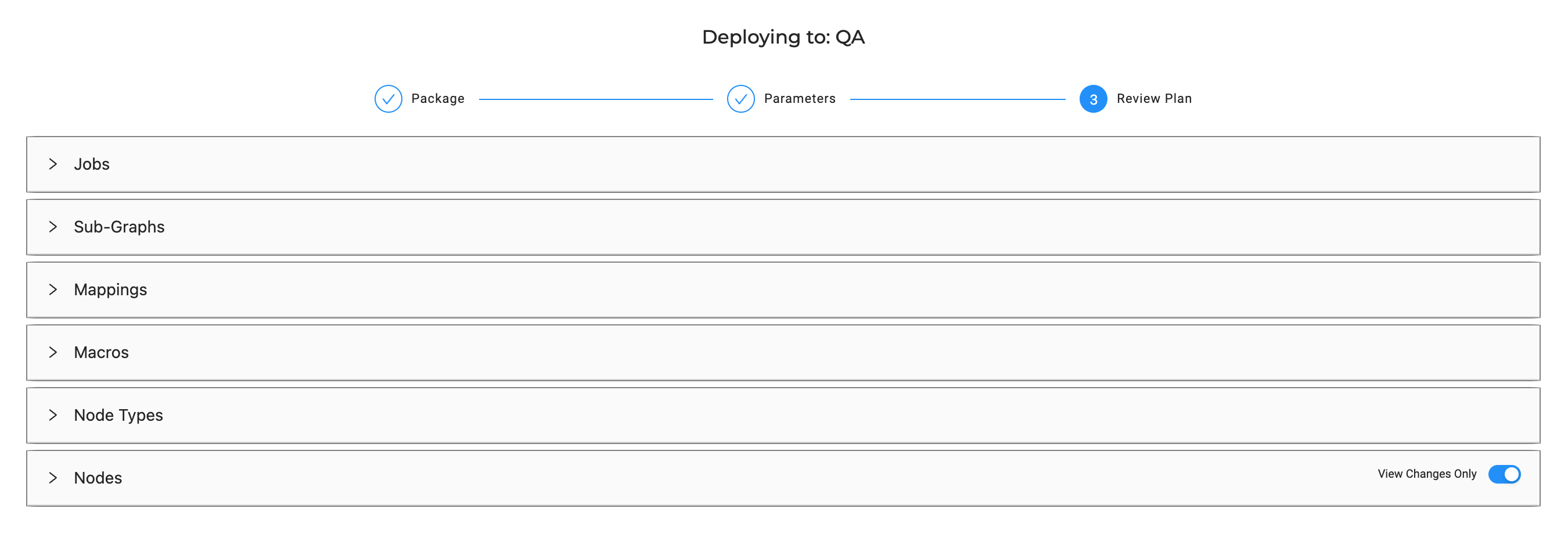 The Review Plan screen