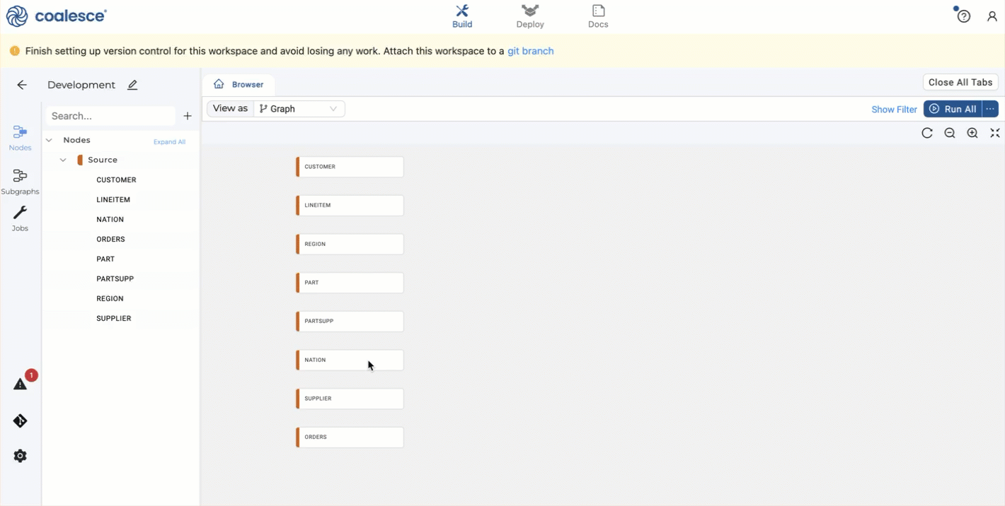 Stage node transform