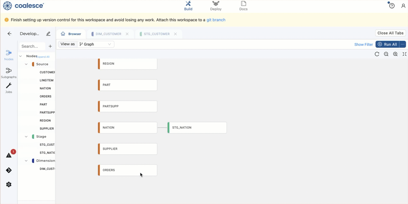 `DIM_CUSTOMER_KEY` added to the Mapping grid